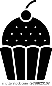Muffin vector icon. Can be used for printing, mobile and web applications.