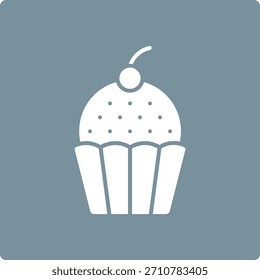 Muffin vector icon. Can be used for printing, mobile and web applications.