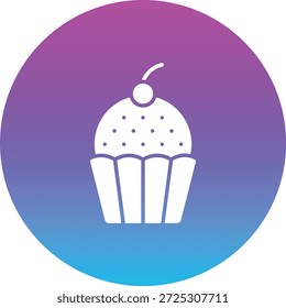 Muffin vector icon. Can be used for printing, mobile and web applications.
