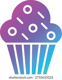 Ilustração do design do ícone do vetor do muffin