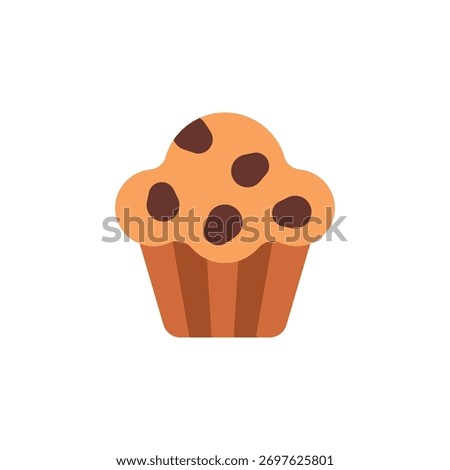 Muffin vector icon. Food and beverage icon flat style. perfect use for logo, presentation, website, and more. modern icon design color style
