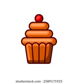 muffin vector icon illustration isolated on white background