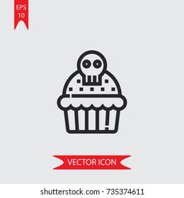 Muffin vector icon, illustration symbol