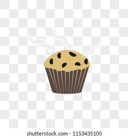 Muffin vector icon isolated on transparent background, Muffin logo concept
