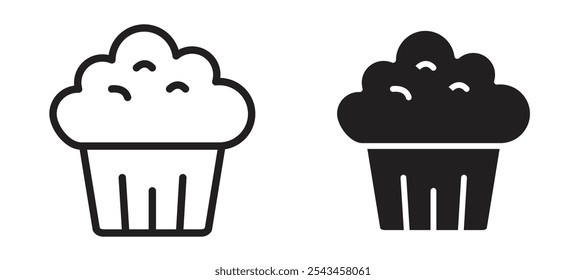 Icono de Vector de panecillo en negro.