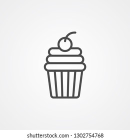 Muffin vector icon sign symbol
