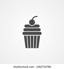Muffin vector icon sign symbol