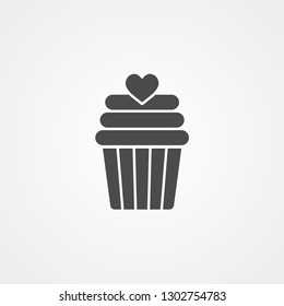 Muffin vector icon sign symbol