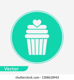 Muffin vector icon sign symbol