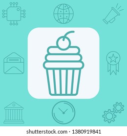 Muffin vector icon sign symbol