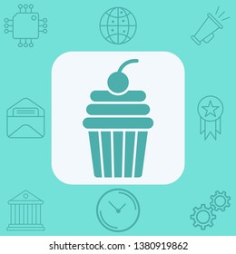 Muffin vector icon sign symbol