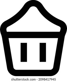 muffin vector illustration isolated on a transparent background. stroke vector icons for concept or web graphics.