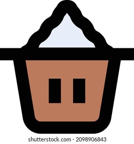 muffin vector illustration isolated on a transparent background. stroke vector icons for concept or web graphics.