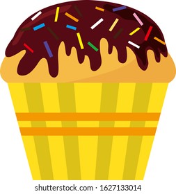 muffin vector illustration . Sweets, and desserts .　cupcake