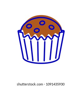 muffin vector line icon