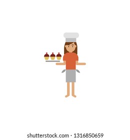 muffins, bakery color icon. Element of color bakery illustration. Premium quality graphic design icon. Signs and symbols collection icon for websites, web design, mobile app