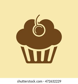 Muffins or Cupcake Icon.