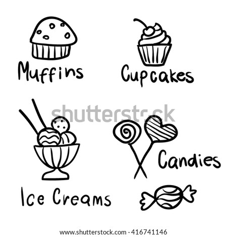 muffins cupcakes candies ice