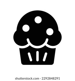 gráfico vectorial de la ilustración de icono de glifo muffins