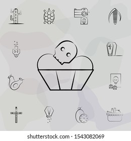 Muffins icon. Dia de muertos icons universal set for web and mobile