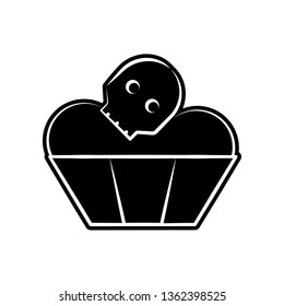 Muffins icon. Element of dia de muertos for mobile concept and web apps icon. Glyph, flat icon for website design and development, app development