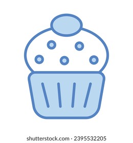 Icono de Muffins aísla la ilustración del material del vector de fondo blanco.