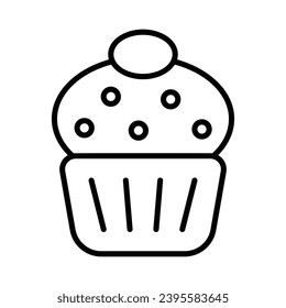 Icono de Muffins aísla la ilustración del material del vector de fondo blanco.