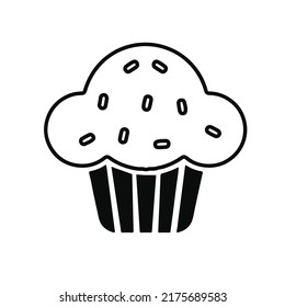 Muffins icon outline vector. Suitable for many purposes.