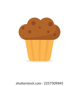 Icono de Muffins. Ilustración vectorial en estilo de dibujos animados planos