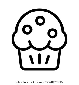 gráfico vectorial de ilustración de icono de línea de muffins