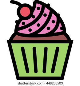 muffins outline icon