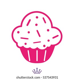 muffins, pastries, icon, vector illustration EPS 10