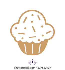 muffins, pastries, icon, vector illustration EPS 10