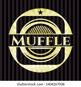 Muffle shiny emblem. Vector Illustration. Detailed.