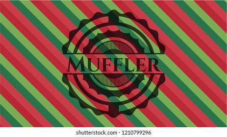 Muffler christmas badge.