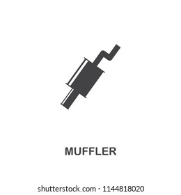 Muffler creative icon. Simple element illustration. Muffler concept symbol design from car parts collection. Can be used for web, mobile, web design, apps, software, print