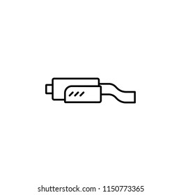 muffler icon. Element of motor sport icon for mobile concept and web apps. Thin line muffler icon can be used for web and mobile
