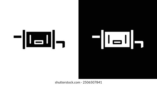 Muffler icon Thin line illustration set