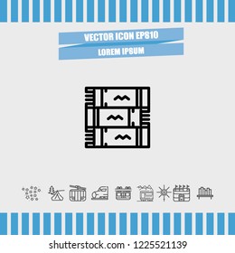 muffler icon vector