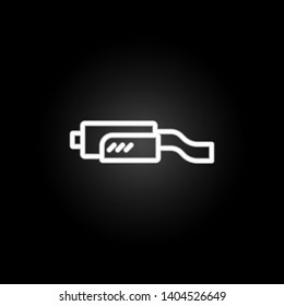 muffler neon icon. Elements of motor sports set. Simple icon for websites, web design, mobile app, info graphics