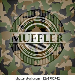 Muffler on camouflage pattern