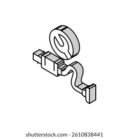 muffler repair car mechanic isometric icon vector. muffler repair car mechanic sign. isolated symbol illustration