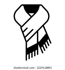 Muffler, scarf, accessories icon in modern style for website mobile logo app UI design. simple vector icon. 