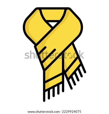 Muffler, scarf, accessories icon in modern style for website mobile logo app UI design. simple vector icon. 
