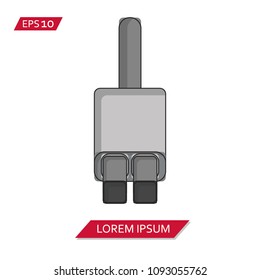 muffler vector icon symbol