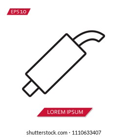muffler vector icon symbol