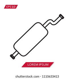 muffler vector icon symbol