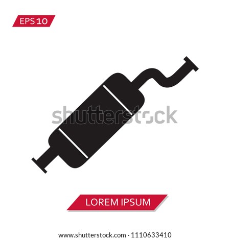 muffler vector icon symbol