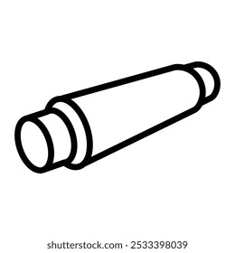 Muffler Vector Line Icon Design