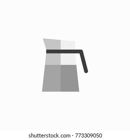 The mug for add syrup flat icon style.
